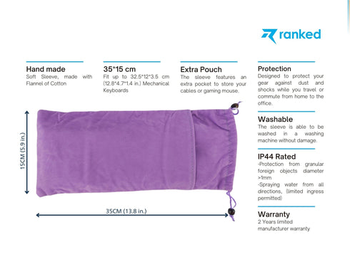 Travel Sleeve for Mechanical Gaming Keyboard - Ranked